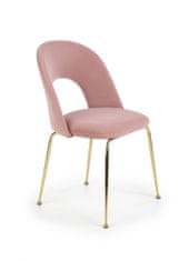 Halmar Jídelní židle Sibyla světle růžová/zlatá