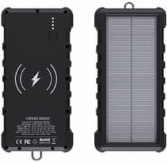 Viking solární outdoorová powerbanka W24W 24000 mAh, bezdrátové nabíjení