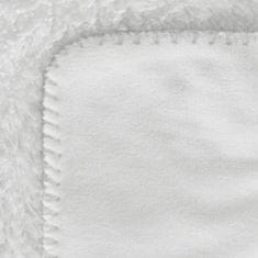 Eurofirany přehoz na postel TEDY 70x160 Eurofirany bílý soft luxe + hřejivý fleece
