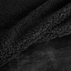 Eurofirany přehoz na postel TEDY 70x160 Eurofirany černý měkký bukla + hřejivý fleece