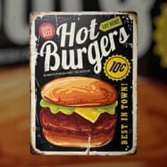 AUR Hot Burgers 40x30 plechová cedule