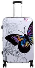 MONOPOL Střední kufr Butterfly White