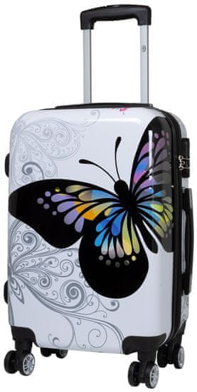 MONOPOL Příruční kufr Butterfly White
