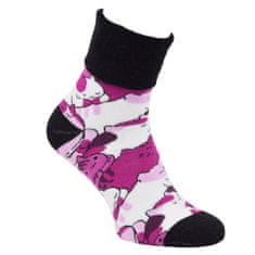 OXSOX OXSOX dámské veselé bavlněné froté vzorované ponožky 6501923 2pack, růžová/šedá, 39-42