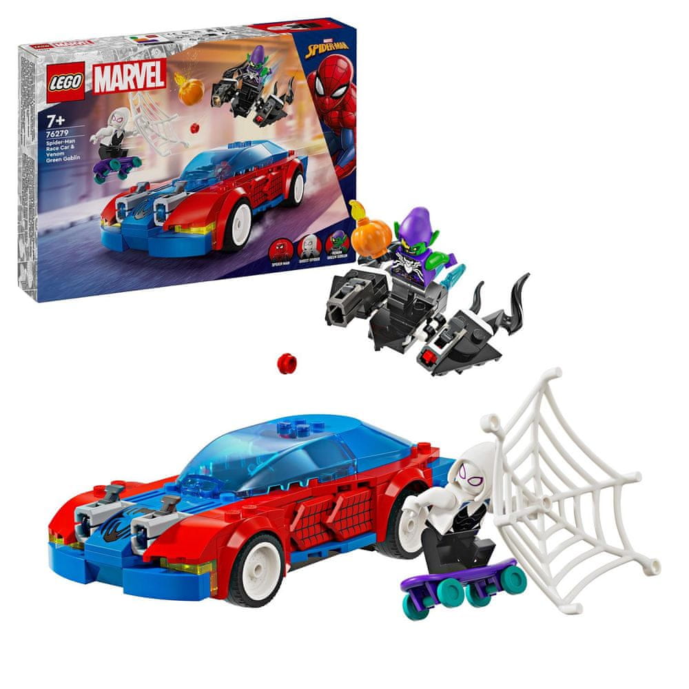 Levně LEGO Marvel 76279 Spider-Manovo závodní auto a Venom Zelený goblin