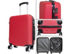 MONOPOL Cestovní kufr na kolečkách Malaga skořepina, 37 L, červená