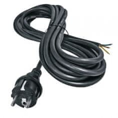 GETI Flexo šňůra 5m 3x2,5 napájecí kabel gumový černý H05RR-F Geti