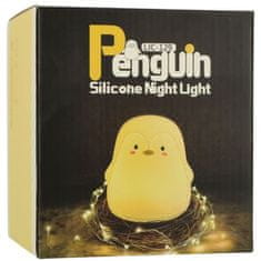 KIK Dětské silikonové noční světlo LED bílý tučňák