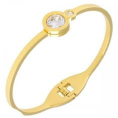 Xuping Jewelry Náramek s krystaly chirurgická ocel zlatá barva BP4755