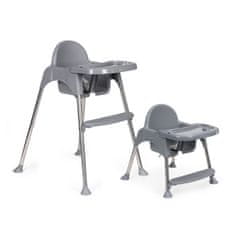 EcoToys Dětská jídelní židle 2v1 KOMBICHAIR šedá