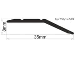 Vyrovnávací lišta (profil) Bronz Lišta 900x35x8 mm