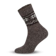 Aleszale 3x pánské vlněné teplé tlusté ponožky ALPAKA 43-46 - s norským vzorem