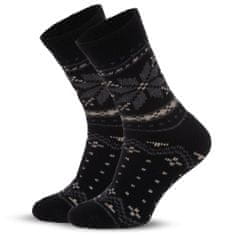 Aleszale 3x pánské vlněné teplé tlusté ponožky ALPAKA 39-42 - s norským vzorem