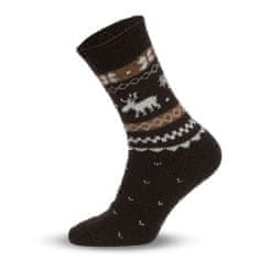 Aleszale 3x pánské vlněné teplé tlusté ponožky ALPAKA 39-42 - s norským vzorem
