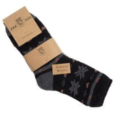 Aleszale 3x dámské vlněné teplé tlusté ponožky ALPAKA 39-42 - s norským vzorem