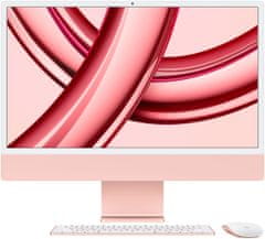 Apple iMac 24" 4,5K Retina /M3 8-core/8GB/256GB SSD/8-core GPU, růžová (MQRD3SL/A)