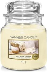 Yankee Candle Vonnásvíčka Classic ve skle střední Soft Wool & Amber 368g