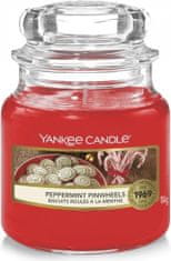 Yankee Candle Vonnásvíčka Classic ve skle malá Peppermint Pinwheels 104 g