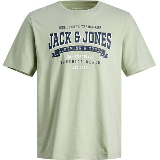 Jack&Jones Pánské triko JJELOGO Standard Fit 12246690 Desert Sage
