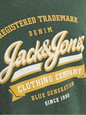 Jack&Jones Pánské triko JJELOGO Standard Fit 12246690 Dark Green (Velikost L)