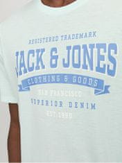 Jack&Jones Pánské triko JJELOGO Standard Fit 12246690 Soothing Sea (Velikost L)