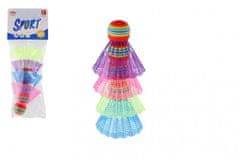Teddies Míčky/Košíčky na badminton barevné 4ks plast v sáčku