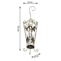 Dekorstyle Kovový stojan na deštníky JASPER 75 cm černo-zlatý