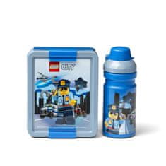 LEGO Storage CITY svačinový set (láhev a box) - modrá