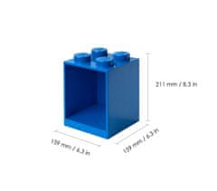 LEGO Storage Brick 4 závěsná police - modrá
