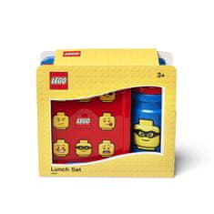 LEGO Storage ICONIC Classic svačinový set (láhev a box) - červená/modrá