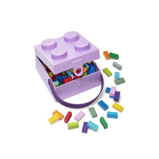 LEGO Storage box s rukojetí - fialová