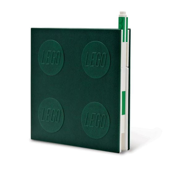 LEGO Stationery Zápisník s gelovým perem jako klipem - zelený