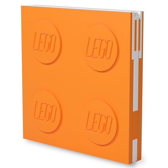 LEGO Stationery Zápisník s gelovým perem jako klipem - oranžový