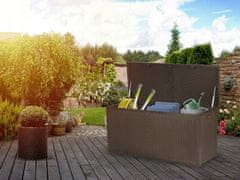Plonos Zahradní úložný box 300l 120x57.5x48cm | hnědý