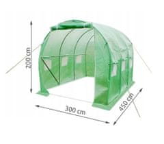 Iso Trade Fólie na zahradní fóliovník, 4.5x3m, zelená | 13,5 m2