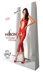 Passion Passion Bodystocking (BS081), červený obleček síťovaný