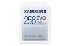 Samsung Paměťová karta EVO Plus SDXC, 256GB, 130MBps, UHS-I U3, Class 10
