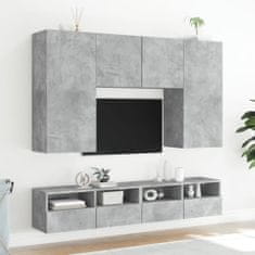 Greatstore Nástěnné TV skříňky 2 ks betonově šedé 80 x 30 x 30 cm kompozit