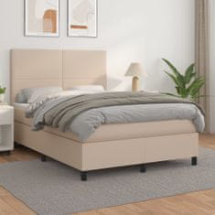 shumee Box spring postel s matrací cappuccino 140x190 cm umělá kůže