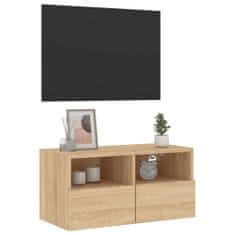 Greatstore Nástěnná TV skříňka dub sonoma 60 x 30 x 30 cm kompozitní dřevo