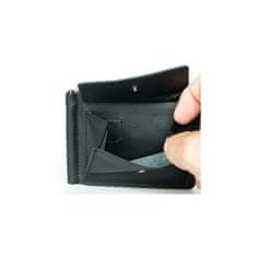 FLW Černá kožená peněženka - dolarka s kapsičkou
