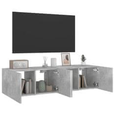 Vidaxl Nástěnné TV skříňky s LED 2 ks betonově šedé 60 x 35 x 31 cm