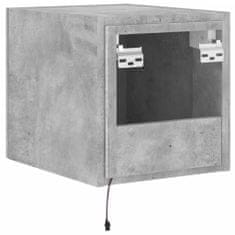 Vidaxl Nástěnné TV skříňky s LED 2 ks betonově šedé 30,5 x 35 x 30 cm
