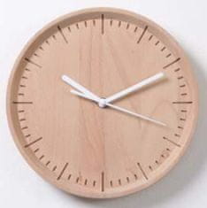 PANA OBJECTS Nástěnné hodiny z masivního dřeva PANA OBJECTS 10040, buk/bílé