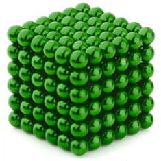 KN Magnetická stavebnice z 216 kuliček - zelená