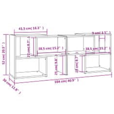 Vidaxl TV skříňka bílá 104 x 30 x 52 cm kompozitní dřevo