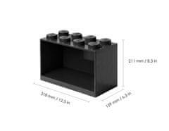 LEGO Storage Brick 8 závěsná police - černá