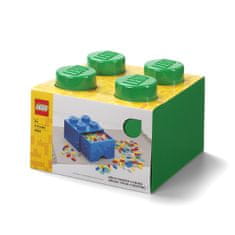 LEGO Storage úložný box 4 s šuplíkem - tmavě zelená