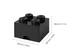 LEGO Storage úložný box 4 s šuplíkem - černá