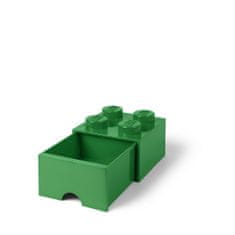 LEGO Storage úložný box 4 s šuplíkem - tmavě zelená